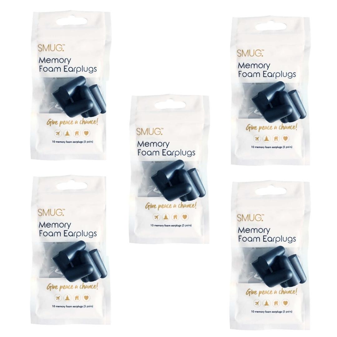 Memory Foam Earplugs - Black (5 packs)