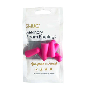 Memory Foam Earplugs - Bright Pink (1 pack)