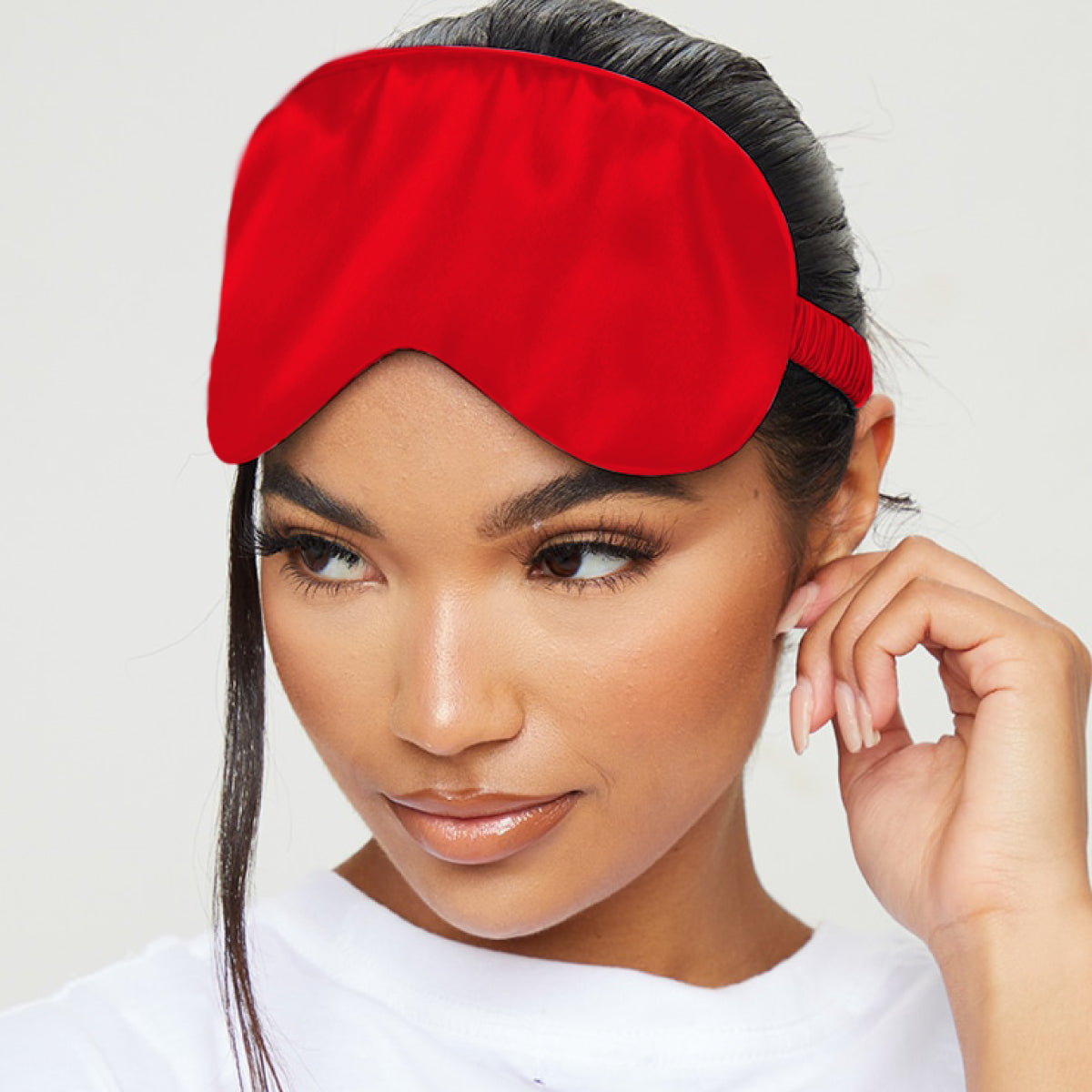 Satin Sleep Mask - Red