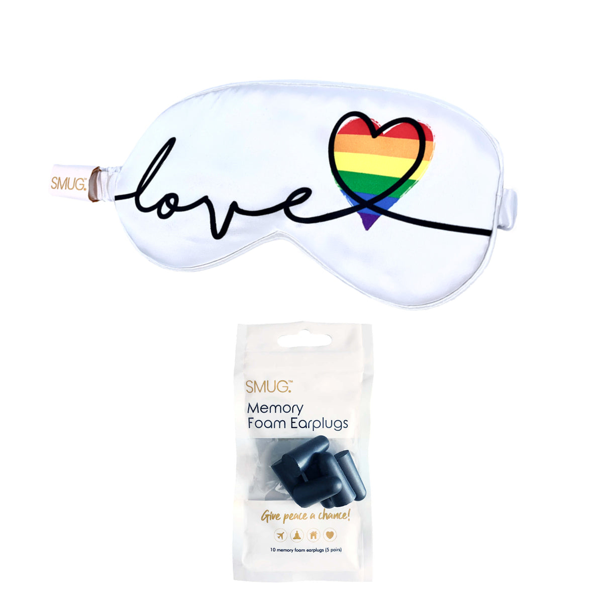 Satin Sleep Mask - Pride Love Print