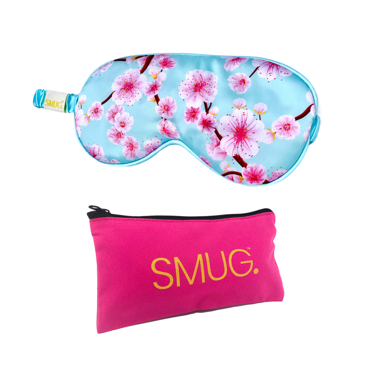 Satin Sleep Mask - Cherry Blossom Print