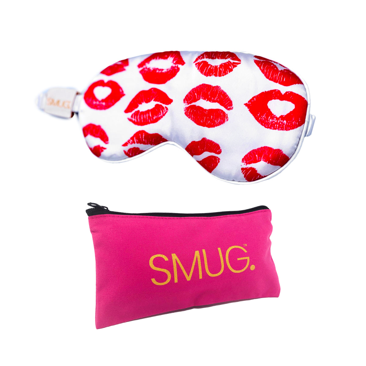 Satin Sleep Mask - Kiss Print