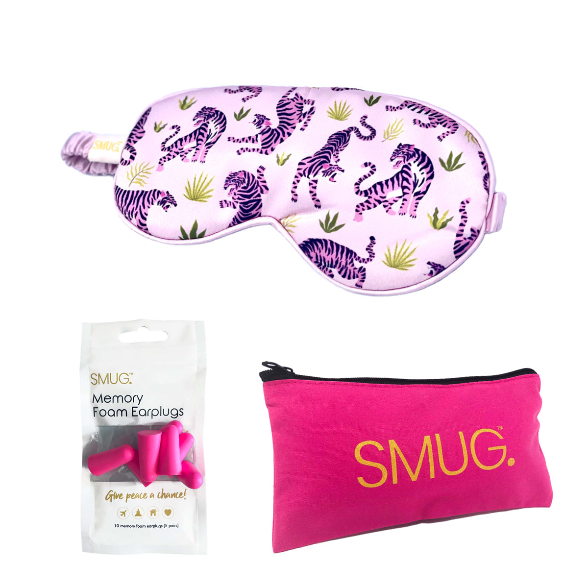 Satin Sleep Mask - Pink Tiger