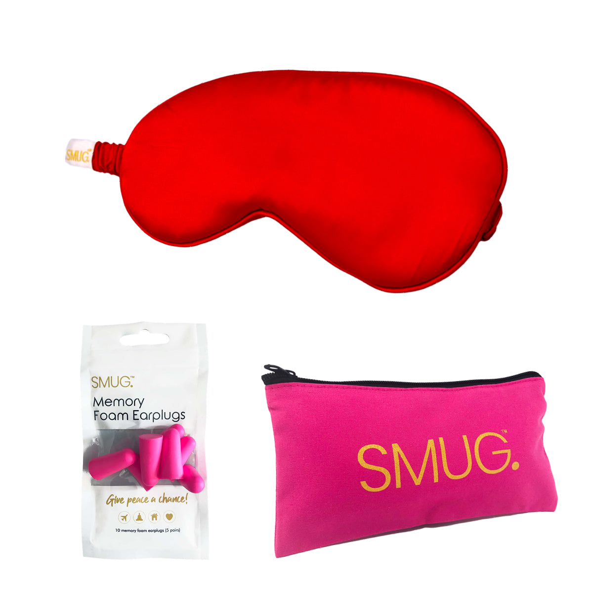 Satin Sleep Mask - Red