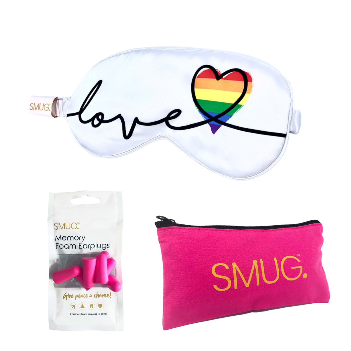 Satin Sleep Mask - Pride Love Print