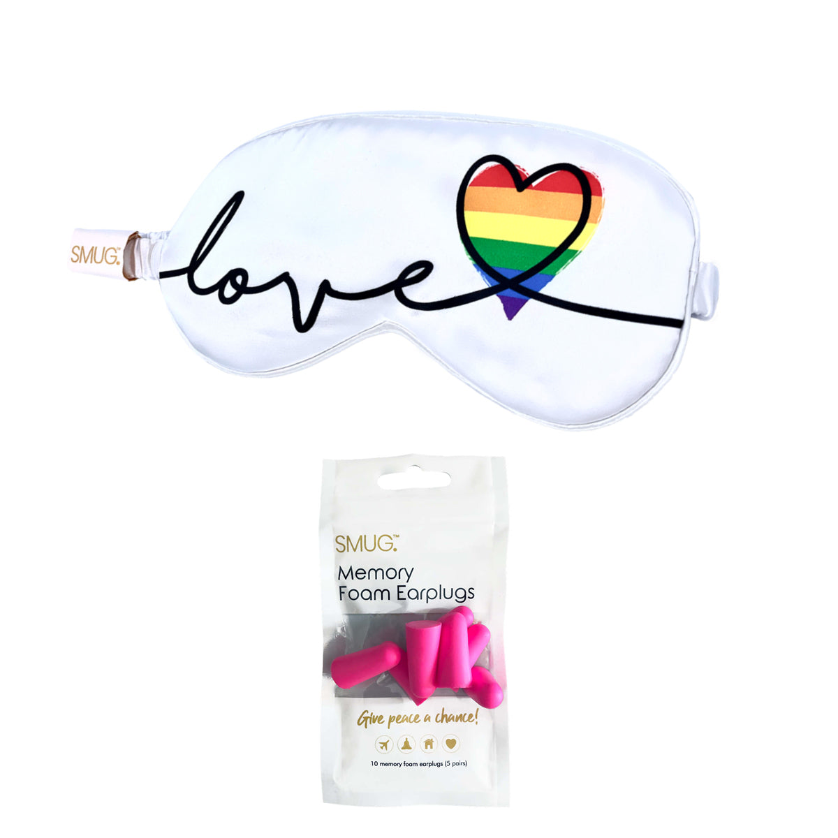 Satin Sleep Mask - Pride Love Print