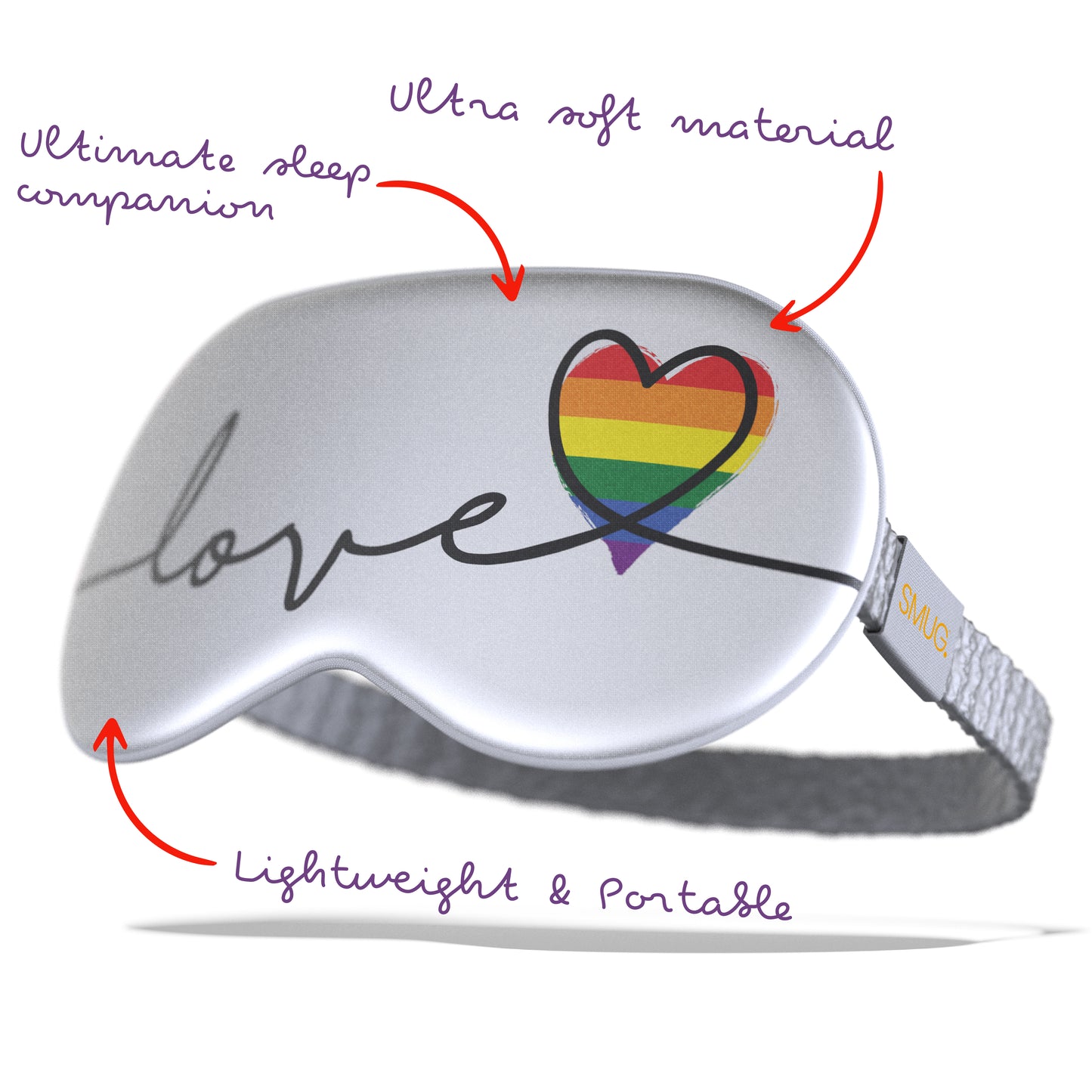 Satin Sleep Mask - Pride Love Print