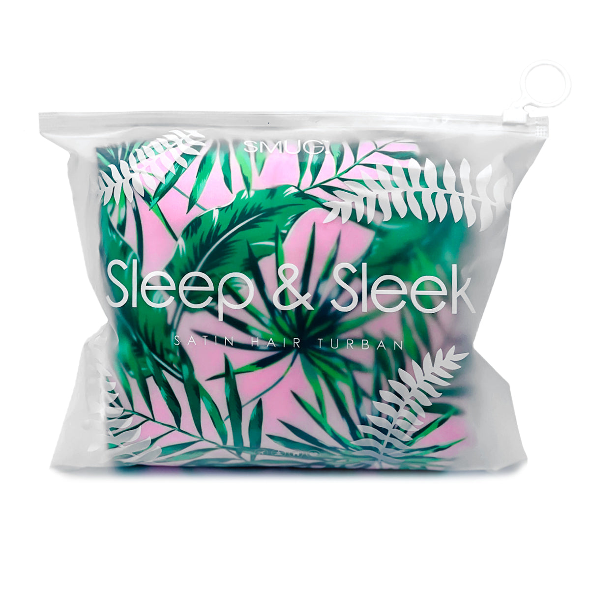 Sleep & Sleek Reversible Quick Dry Hair Turban - Palm Print