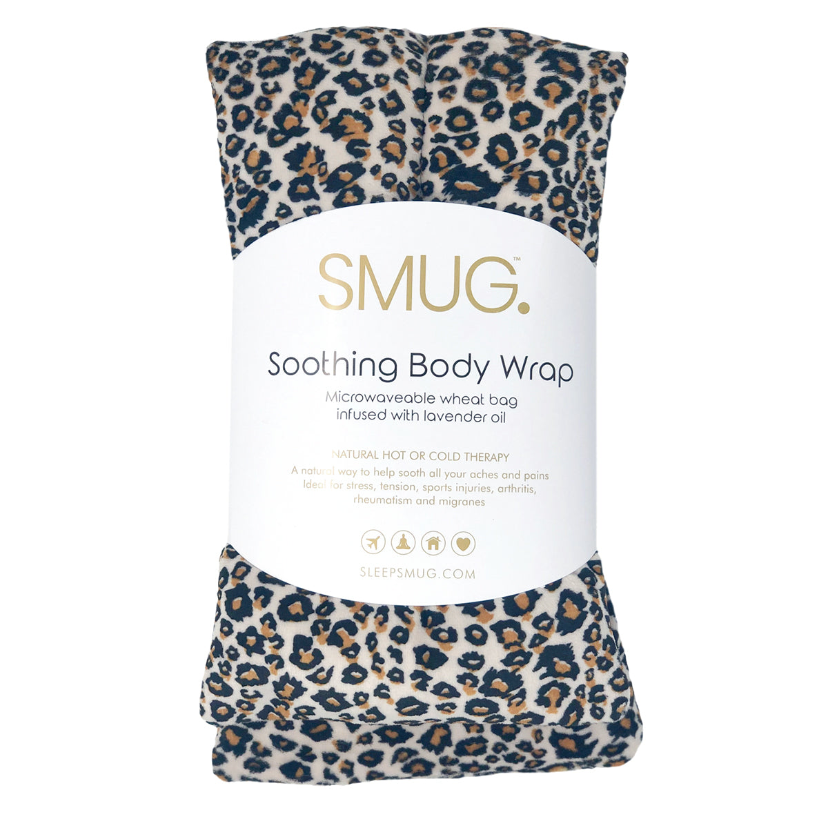 Soothing Body Wrap Wheat Bag Infused with Lavender Oil - Animal Print