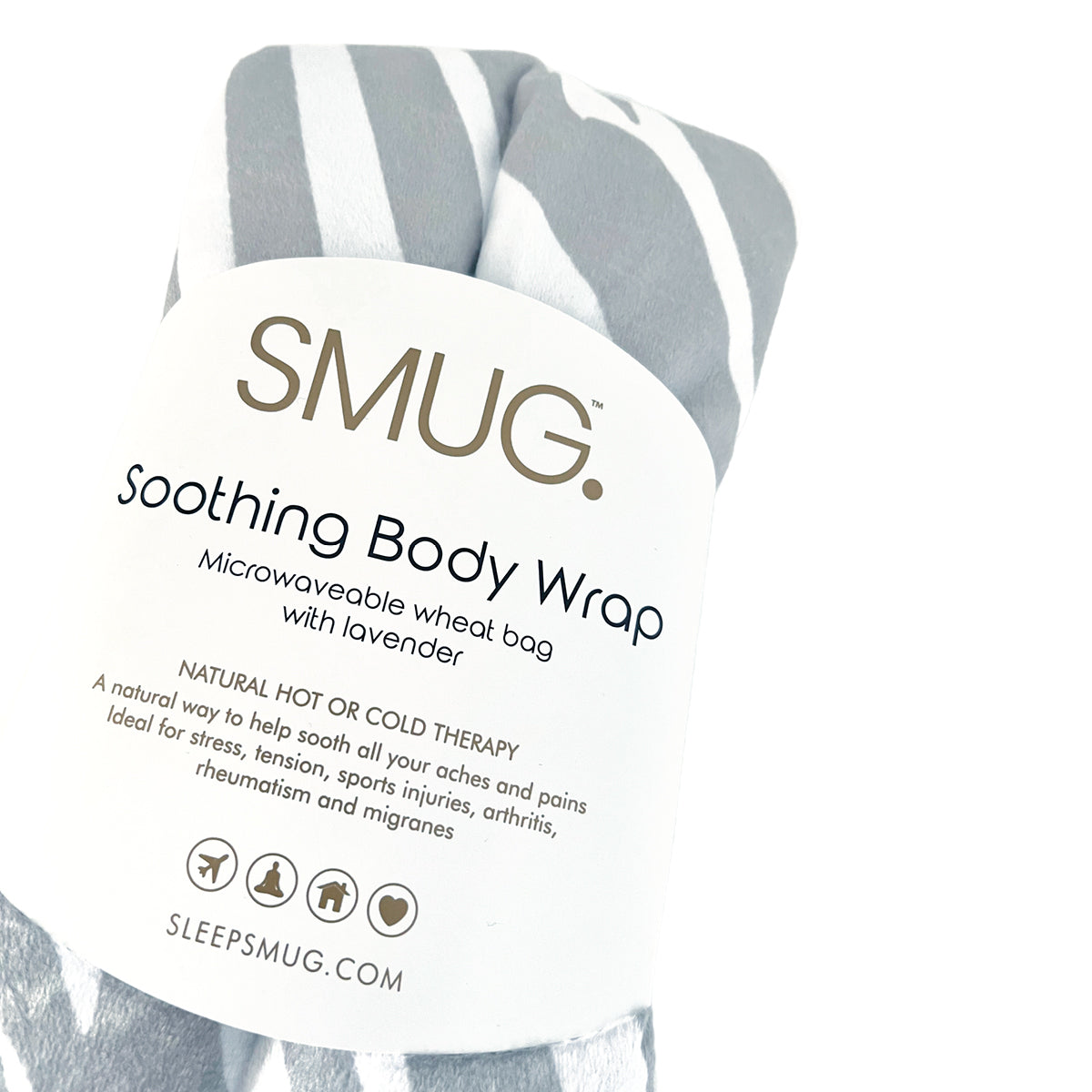 Soothing Body Wrap Wheat Bag Infused with Lavender Oil - Zebra Print