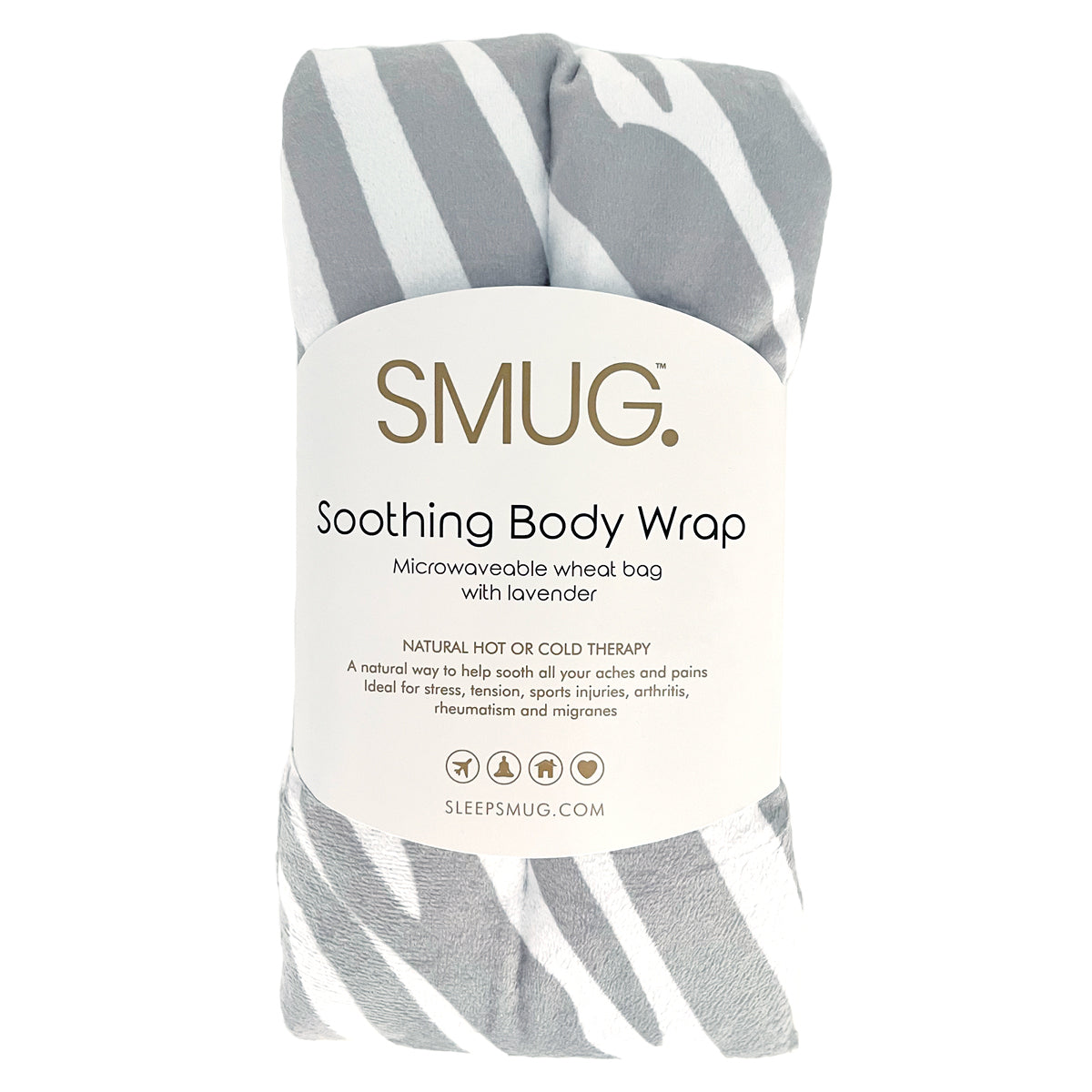 Soothing Body Wrap Wheat Bag Infused with Lavender Oil - Zebra Print